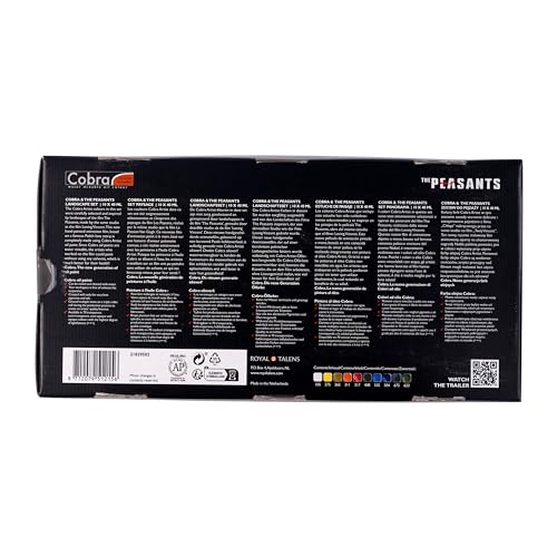 Cobra Artist Professional Water-Mixable Oil Paint Set | The Peasants Landscape Selection | 10 Colours (40 ml tubes), 21829502