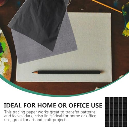 NIYANGLE Graphite Transfer Carbon Paper 25 Sheets 23x33cm Black Single-Sided Tracing Copy Sheets for Artists and DIY Crafts