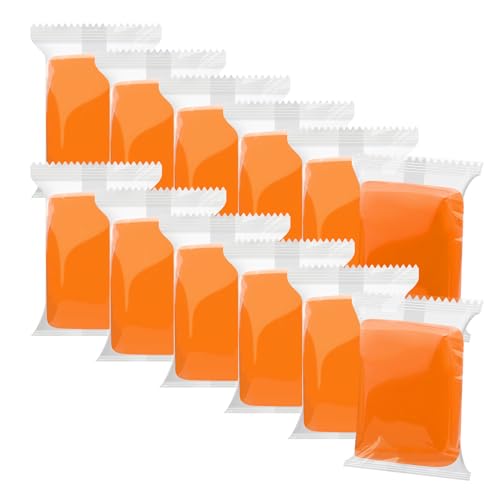 Air Dry Clay, 12 Packs Orange Molding Clay, Soft Modeling Clay for Kids, Age 3-12, Air Dry Clay for Adults, Light Weight Air Dry Clay, Perfect Clay for Crafts, Gift for Children and Artists - color: Orange