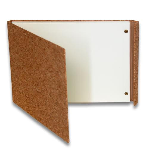 Magnetic Cork Hardcover Drawing Pad – 9x12 in (A4) Ultra-Smooth Thick Marker Paper 150 GSM, 70 Tear-Out Sheets, Sketch Pad for Pen and Ink, Artist Sketch Book (Light Cork) - color: Light Cork, size: A4 (9x12)