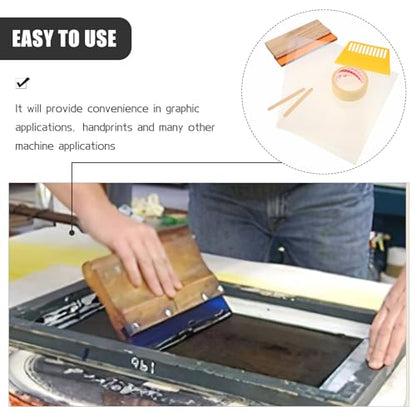 SUPVOX Screen Printing Kit 10pcs DIY Fabric Ink Squeegee Scraper Set for Handmade Silk Screen Printing Crafts Starter Supplies