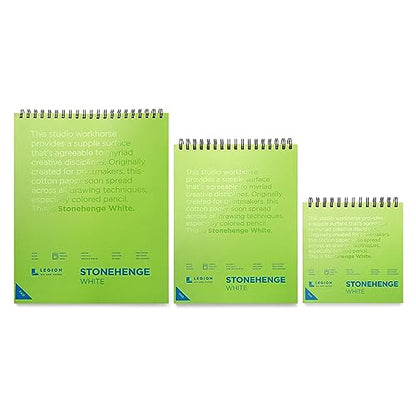 Legion Stonehenge Spiral Pad - 7" x 7", White