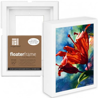 Ampersand Float Frame 1.5in Bold 5x7 White - color: White, size: 5x7