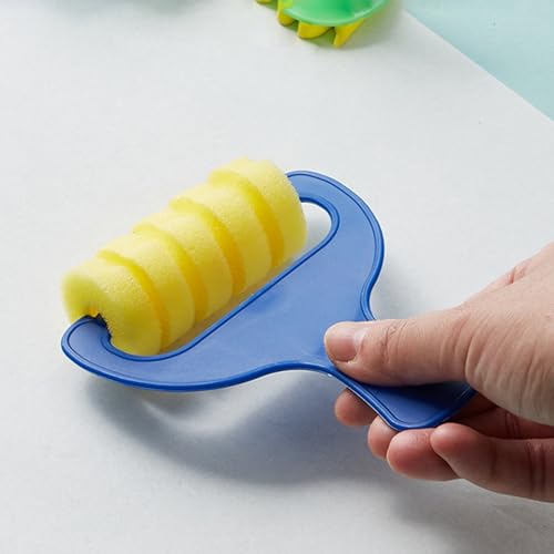 Painting Foam Brush Roller Sponge with Plastic Handle Washable Painting Brushes Touch Up Brush DIY Art Craft Painting Tool 8 pcs - color: C