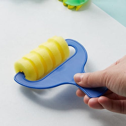 Painting Foam Brush Roller Sponge with Plastic Handle Washable Painting Brushes Touch Up Brush DIY Art Craft Painting Tool 8 pcs - color: C
