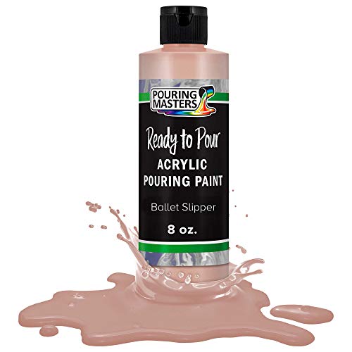 POURING MASTERS Ballet Slipper Acrylic Ready to Pour Pouring Paint - Premium 8-Ounce Pre-Mixed Water-Based - for Canvas, Wood, Paper, Crafts, Tile, Rocks and More - color: Ballet Slipper, size: 8 Fl Oz (Pack of 1)