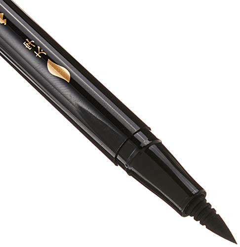 Pentel Arts Duo Point Flex Double Ended Brush, Black Ink, 1-Pack Carded (SFW34BPA)