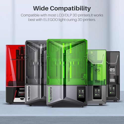 ELEGOO ABS-Like Resin 3.0 Pro, Higher Scratch-Resistance 3D Printing Photopolymer Resin, 405nm UV Resin for MSLA/DLP/LCD Printers Fast Curing High Precision Non-Brittle, Clear Green 1000g - color: Clear Green, size: M-1000g
