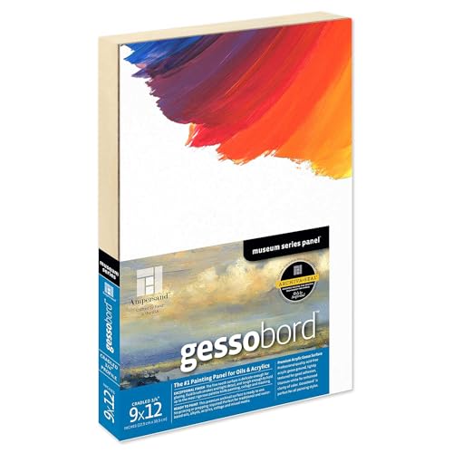 Ampersand Gessobord for Acrylic, Oil and Mixed Media, 3/4 Inch Depth Cradle, 9X12 Inch (GBSC09) - size: 9X12, style: 3/4 Inch Depth