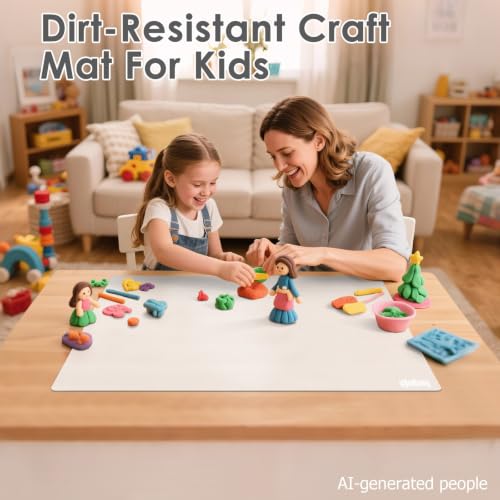 31.5" x 23.6" Extra Large Silicone Mat for Resin Casting, Epoxy and Crafts, Nonstick Silicone Sheet for Jewelry Casting Molds, Clear Countertop Protector Mat Heat Resistant Placemats by Foepoge - color: Translucent