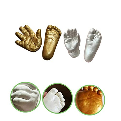 YARNOW 1 Set Hand Modeling Powder Set Baby Hand and Feet Casting Kit Kids Hand Mold High Baby Keepsake Hand Foot Molding Kit Infant Handprint Keepsake Hand Plaster Kit Baby Kit Pe Golden