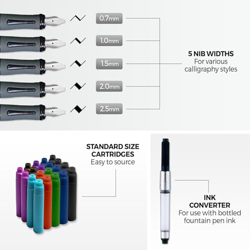 Zieler Ultimate Calligraphy Pen Gift Set (32 pieces), in a Tin Gift Box