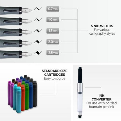Zieler Ultimate Calligraphy Pen Gift Set (32 pieces), in a Tin Gift Box