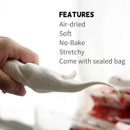 Lightweight Clay - Air Dry Clay, Ultra Light & Soft, Safe & Non-Toxic, Moldable & Flexible, DIY Modeling Clay for Anime Figures, Sculpting, Molding, Creative Art Crafts (White-3 Packs) - color: White-3 Packs
