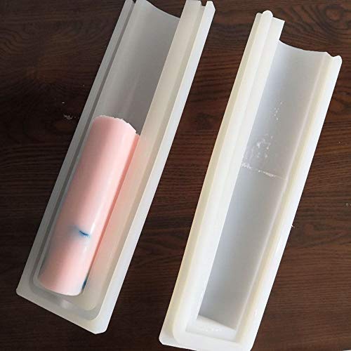 EchoDone Heart Tube Soap Mold Column Silicone Embed Soap Making Supplies Tool 900ML