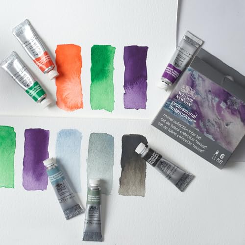Winsor & Newton Professional Watercolour, Revival Collection, 6x5ml Tubes Set - style: Revival Collection Tube Set