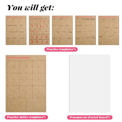 7 Pack Practice Board for Reusable Face Painting,Professional Face Painting Practice Sheets,Reusable Stencil for Kids, Beginners & Party Artists,A4 Size Exercise Template and Skill Sheet