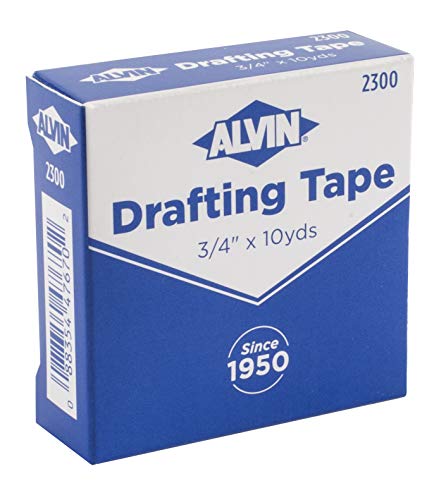 Alvin, 3/4 Inch Drafting Tape, Gentle Masking Tape for Painting, Ideal for Watercolors and Home Projects - 10 Yards