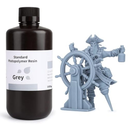 ELEGOO Mercury Plus V2 3D Printing Wash and Cure Station and ELEGOO Standard 3D Printer Resin Grey 1000g