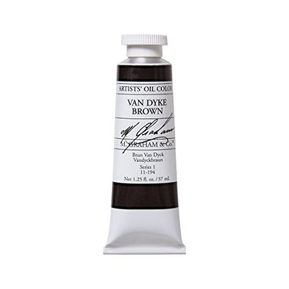 M. Graham Artist Oil Paint Van Dyke Brown, Cassell Earth 1.25oz/37ml Tube - color: Van Dyke Brown, Cassell Earth, size: 1.25 Fl Oz (Pack of 1)