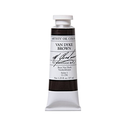 M. Graham Artist Oil Paint Van Dyke Brown, Cassell Earth 1.25oz/37ml Tube - color: Van Dyke Brown, Cassell Earth, size: 1.25 Fl Oz (Pack of 1)