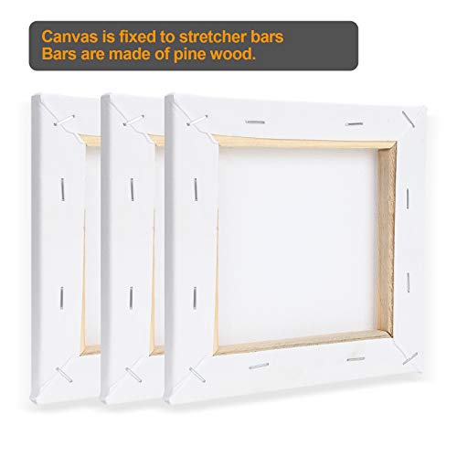 Mini Canvas Panels 6 x 6 inch Pack of 24, STARVAST Cotton Pre-Stretched Small Canvas Boards Blank Canvases for Paintings Craft Small Acrylics Oil Art Projects