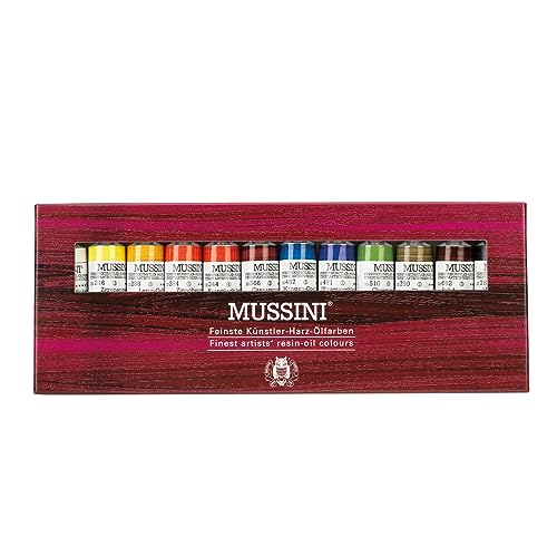 Schmincke - MUSSINI finest resin oil paints, cardboard set, 12 x 15 ml set, 70 012 097 - size: 6.09 Fl Oz (Pack of 1)