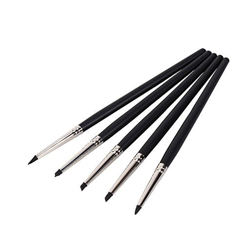 Paint Shaper Brushes 5 Pcs Silicone Rubber Shaper Polymer Clay Sculpting Modeling Tools Highq