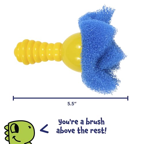 READY 2 LEARN Textured Art Tools - 4 Yellow Paint Sponges for Kids - Thick Kids Paint Brushes - Easy-Grip Paint Brushes - Art Supplies for Toddlers 1-3 - color: Imagine Colors