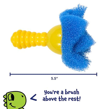 READY 2 LEARN Textured Art Tools - 4 Yellow Paint Sponges for Kids - Thick Kids Paint Brushes - Easy-Grip Paint Brushes - Art Supplies for Toddlers 1-3 - color: Imagine Colors