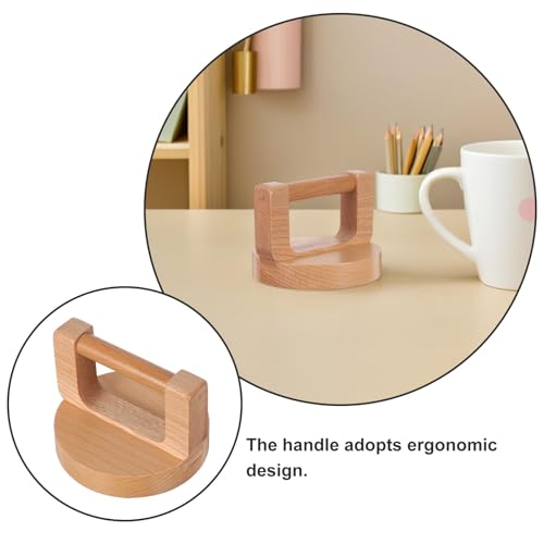 Block Printing Baren: Wooden Hand Press Tool - Craft Burnisher for Linocut Screen Printing - Hand Press Tool for Scrapbooking Art Classroom Supplies