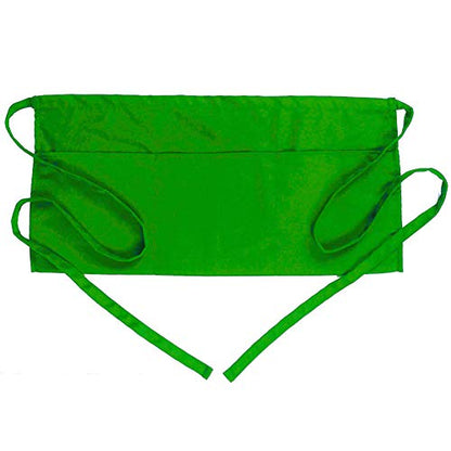 BOHARERS Waist Apron with 3 Pockets - Green Waitress Waiter Server Short Apron - color: D-1 Pack Green
