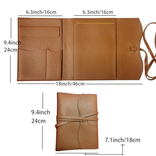 Leather Sketch Book Cover, Leather Sketchbook Holder for 5.5"x 8.5", Travel Sketch Board Pad Pencil Holder, Drawing SketchBook Cover Pencil Case, Painter Artist Sketch Pad Holder (Small) - size: Small