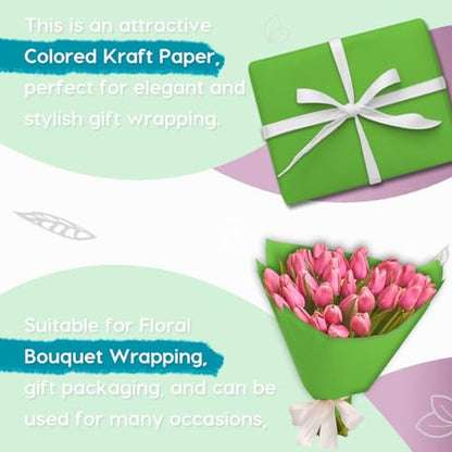 SMART&CASUAL 15" x 450" (37.5') Kraft Paper Roll for Art Craft Supplies Gift Wrapping Moving Packing Painting Drawing Paint Easel Poster Chart Paper (Medium Green, 15" W x 450" L (37.5')) - color: Medium Green, size: 15"W x 450"L ( 37.5' )