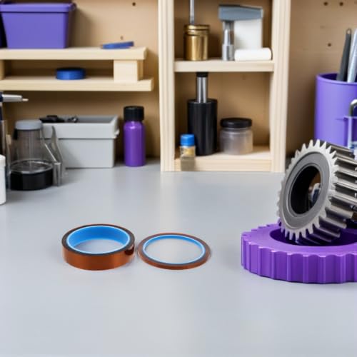 BESTonZON 2pcs Polyimide Heat Resistant Tape 5mmx35m Strong Adhesion and Heat Proof Protection for Electronic Repairs and 3D Printing Applications High Temperature Insulation Tape