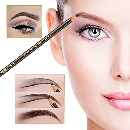 6 Piece Gray Colour Waterproof Eyebrows Pencil Tattoo Makeup And Microblading Supplies Kit-Permanent Eye Brow Liners In Waterproof Eyebrow Pencils Peel - Brow Pencil Set For Marking(6 Pcs) - color: Gray