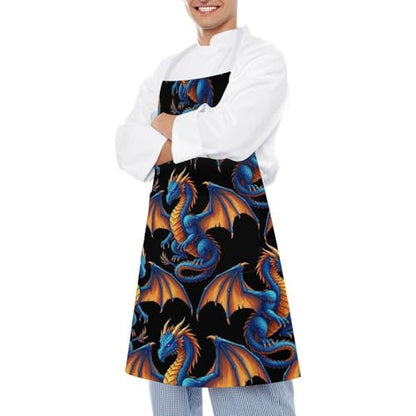Chef Bib Apron for Restaurant, Anti-Stain with Pocket Adjustable, Cooking Dishwashing Lab Use - color: Style (543)