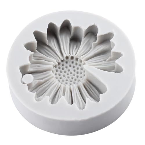 Daisy Flower Polymer Clay Mold Daisy Silicone Molds Chrysanthemum Flower Mold for DIY Crafts Jewelry Making Epoxy Resin Casting Air Dry Clay Plaste - color: Style F