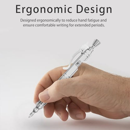 Luxury Bolt Action Pen: Heavy-Duty Stainless Steel EDC Ballpoint Pen with Retractable Mechanism and Pocket Clip - Refillable, Designed for Smooth Writing - style: Business Pen