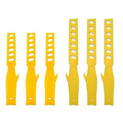 6-Piece Set of 6-inch and 8-inch Plastic Reusable Paint Stirring Sticks. They are Suitable for Stirring Paint primers and epoxy resins, and can Also be Used for DIY Woodworking.