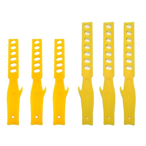6-Piece Set of 6-inch and 8-inch Plastic Reusable Paint Stirring Sticks. They are Suitable for Stirring Paint primers and epoxy resins, and can Also be Used for DIY Woodworking.