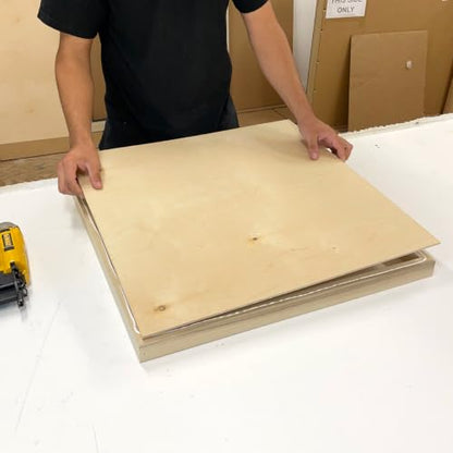 (Pack of 2) Oversized 30x50 Inch Unfinished Art Panel, Vertical Cradled Painting Panels with Artwork Shipping Crate, 2 Inch Depth Stretcher Bar for Acrylic Oil Mix Media Painting Pouring