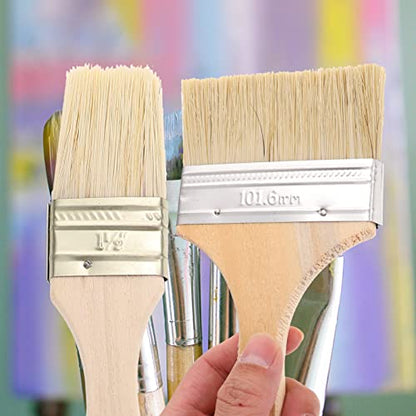 Homoyoyo 5pcs Thickened Handle Paint Brush Watercolor and Oil Painting Includes and Brushes Durable and Versatile Painting Tools for Artists and DIY Projects