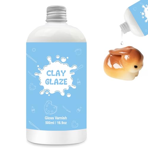500ml Air Dry Clay Glaze, Air Dry Clay Varnish Can Not Only Used to Prevent Clay Cracking, Scratches, and Wear, Polymer Clay Glaze Can Also Having a Gloss Glaze Effect (Gloss) - size: B4-500ml-gloss