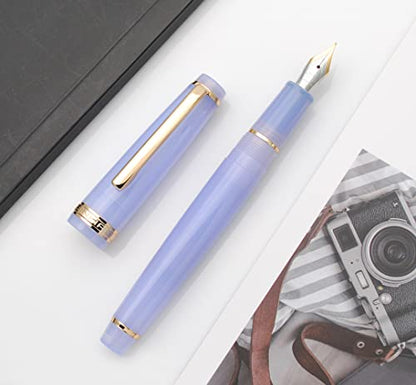 JINHAO 82 Fountain Pen with Gold Clip (F Nib 0.5mm, Transparent Violet) - color: Transparent Violet