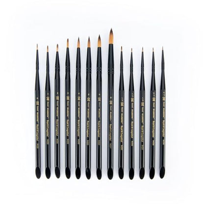 Majestic Royal & Langnickel Standard Handle Round Artist Brush Set for All Water-Based Mediums, 13pc - size: 1/4 inch to 1.5 inches, small, medium, large