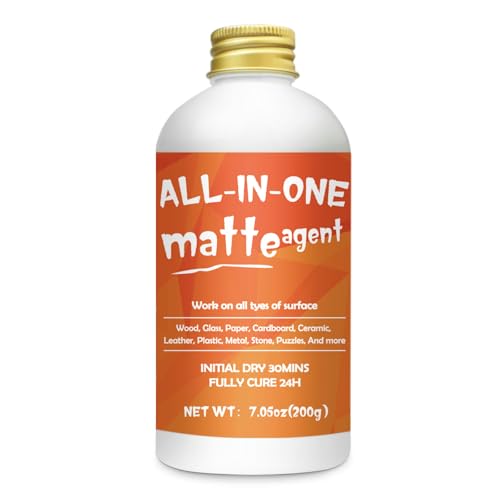 1DFAUL Crafts Sealer Matte Finish, 200ml All Purpose Craft Glue | All in One Craft Glue, Varnish & Finish, for Wood, Paper, Acrylic Paints, Ceramics, Fabrics, Clay - style: A2 Matte