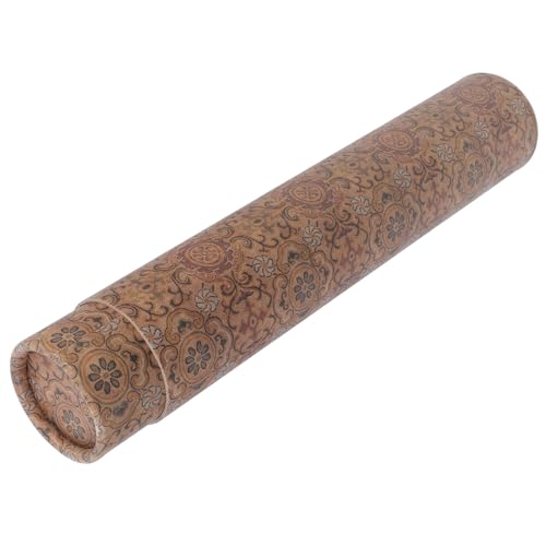PRETYZOOM Telescoping Calligraphy Roll Storage Tube with Rustic Design, 35cm Extended Length, 6cm Diameter, Art Poster Carrier for Scrolls and Paintings, Reusable Painting Storage Box