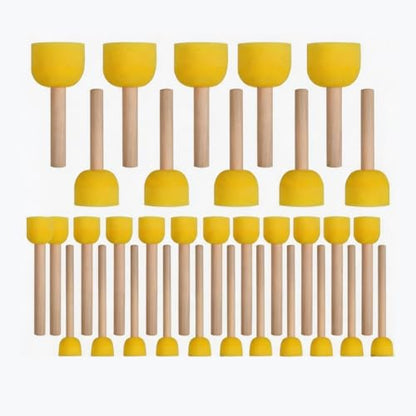 Foam Paint Brushes，Round Sponge Brushes Set for Painting, 30 Pcs 4 Sizes Acrylic Paint Sponges, Arts and Crafts Painting Tools