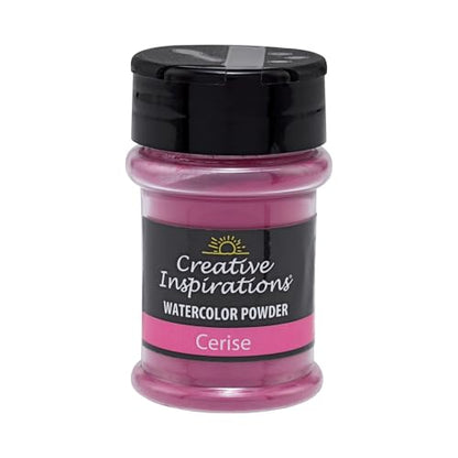 Creative Inspirations Powder Watercolor Paint - 38g Shaker Bottle, Cerise - Dye-Based Water-Soluble Crystalline Pigments - Non-Toxic, Perfect for Abstract and Spontaneous Effects - color: Cerise, style: Pack of 1